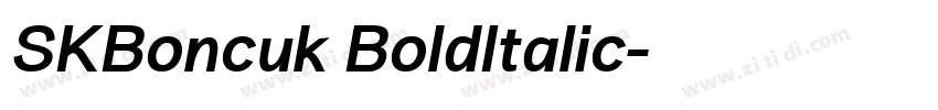 SKBoncuk BoldItalic字体转换